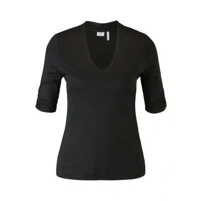Abbildung von s.Oliver black Label MIT Vausschnitt Tshirt basic, Damen, Größe: 34, True