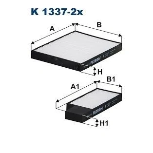 Abbildung von FILTRON K 1337 2x Innenraumfilter Partikelfilter 183 219 20 KIA: cee‘d II Hatchback, I Estate, HYUNDAI: i30 Hatchback