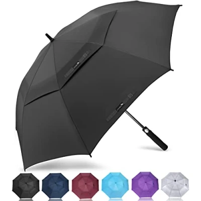 Abbildung von ZOMAKE Regenschirm Sturmfest Groß,M Golf Umbrella Stockschirm mit Auf Automatik für Herren Damen Travel Schirm Tragegurt(Schwarz)