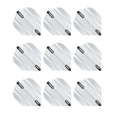 Abbildung von RED DRAGON Hardcore Ionic White Dart Flights Standard 33 Sets pro Packung (9 Wellen in total)