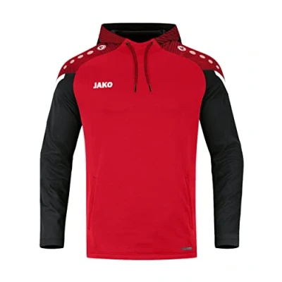 Abbildung von JAKO Performance Unisex Kapuzenpullover für Kinder, Größe: 164, Rot/schwarz