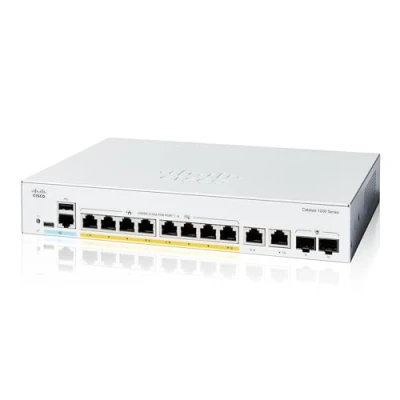 Abbildung von Cisco Catalyst 1200 8FP 2G Smart Switch, 8 Port GE, vollständiges PoE, 2 x 1 GE Kombi, eingeschränkter Lebenszeitschutz (C1200 2G)