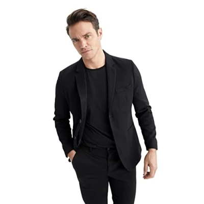Abbildung von DeFacto Herren N0503az Blazer, Schwarz, 56 EU