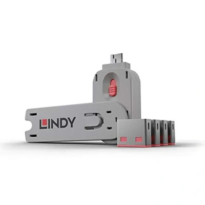 Abbildung von LINDY 40460 USB Typ A Port Schloss, pink, 10 Stück