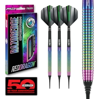 Abbildung von RED DRAGON Razor Edge Spectron 18 Gramm Softip Tungsten Darts mit Flights und Stielen