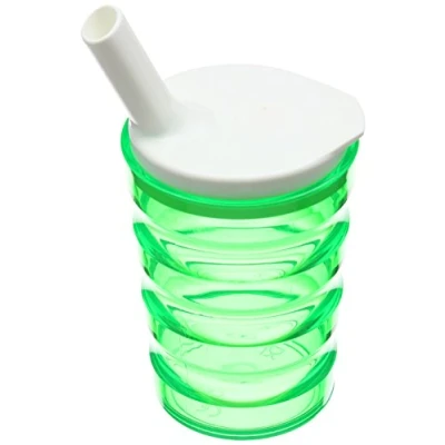 Abbildung von Performance Health Sure Grip 200 ml Non Spill Green Cup with Small Lid Aperture