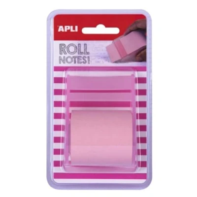 Abbildung von APLI 18192 Rolle Haftnotizen 50 mm x 8 m pastellrosa