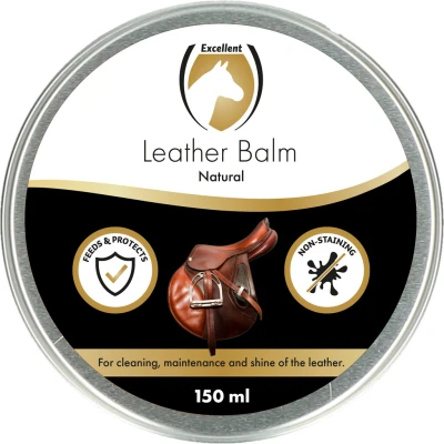 Abbildung von Excellent Leder&amp;sattel Balm + Schwamm Naturell 150ml