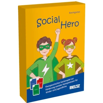 Abbildung von Social Hero: Therapeutisches Kartenspiel zur Förderung sozialer Kompetenzen für Kinder und Jugendliche. 140 Spielkarten 16 seitiges Booklet in stabiler Box (Beltz Therapiespiele)