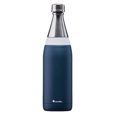Abbildung von Aladdin Fresco Thermavac Trinkflasche Edelstahl 0.6L Deep Navy Thermosflasche Auslaufsicher Hält 10+ Stunden Kalt Wasserflasche BPA Frei Thermoskanne Spülmaschinenfest