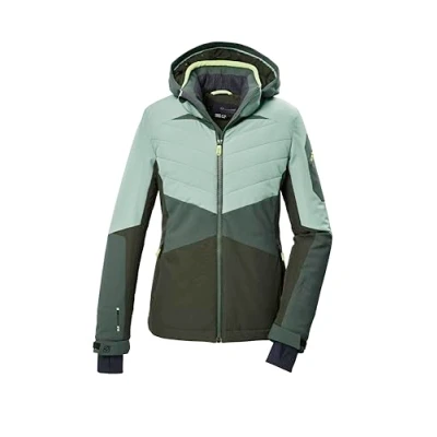 Abbildung von killtec Damen Skijacke/Funktionsjacke mit abzippbarer Kapuze und Schneefang KSW 34 WMN SKI JCKT, hell stahlmint, 36, 41967 000