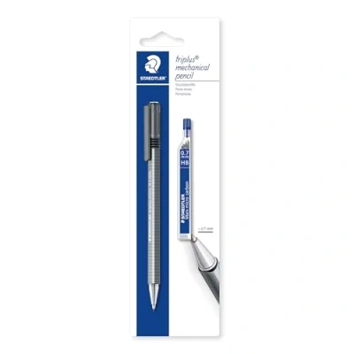 Abbildung von STAEDTLER 77427BK25D triplus micro Druckbleistift 0.7 mm und Feinminen auf Blisterkarte, 1 Stück (1er Pack)