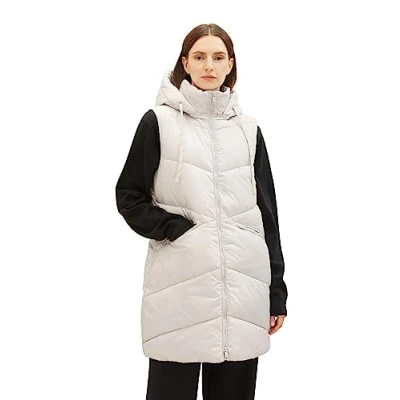 Abbildung von TOM Tailor LONG Modern Weste, Damen, Größe: XXL, Clouds grey