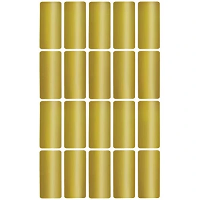 Abbildung von Aufkleber Gold 40 mm x 19 Sticker 4 cm 1,9 viereckige Etiketten 300 Stück von Royal Green