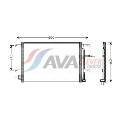 Abbildung von PRASCO AI5238 Klimakondensator 18,0 15,2 Aluminium 560 R 134a AUDI: A4 B6 Saloon, B7 Avant, SEAT: Exeo ST, Saloon
