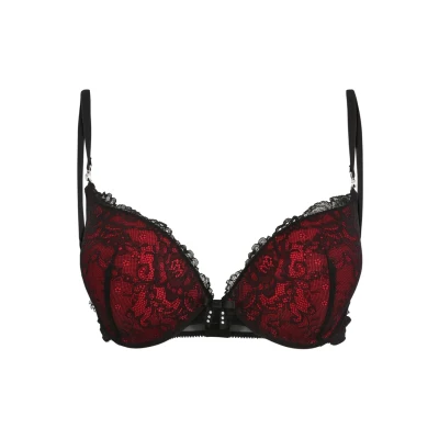 Abbildung von Jette Pushup BH, Damen, Größe: 85A, Dark red/black