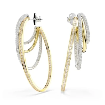 Abbildung von Swarovski Hyperbola HOOP Ohrringe, Damen, Größe: One Size, White