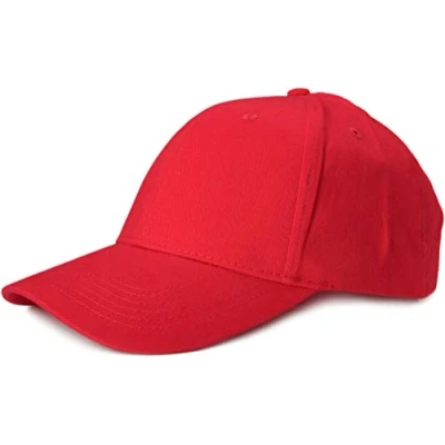 Abbildung von styleBREAKER Unisex Baseball Cap mit gebürsteter Oberfläche, 6 Panel Einfarbig, Basecap Klettverschluss verstellbar 04023018, Farbe:Rot