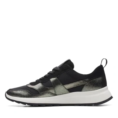 Abbildung von Clarks Damen Dashlite Jazz Sneaker, Black Combi, 37.5 EU