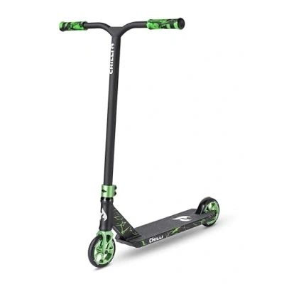 Abbildung von Chilli Pro Scooter Reaper Reloaded V2 High End Stunt Street für erfahrene Rider Gesamthöhe vo 85 cm 120 mm PU Räder mit ABEC 9 Bearings Green