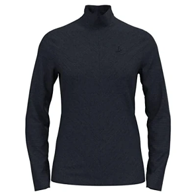 Abbildung von Odlo Damen Langarm Shirt mit Reißverschluss ROY, dark sapphire black stripes, S