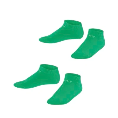 Abbildung von ESPRIT Unisex Kinder Foot Logo 2 Pack K SN Baumwolle kurz einfarbig Paar Sneakersocken, Grün (Apple 7200), 31 34 (2er Pack)