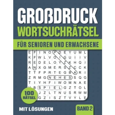 Abbildung von Wortsuchrätsel Großdruck: Buchstabenrätsel in großer Schrift für Senioren und Erwachsene mit Lösungen Band 2
