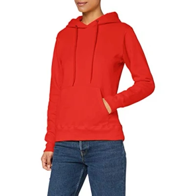 Abbildung von Fruit of the Loom Damen Kapuzenpullover Classic, Rot , M
