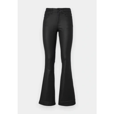 Abbildung von Vero Moda Vmflash Coated Pants Flared Jeans, Damen, Größe: Lx32, Black