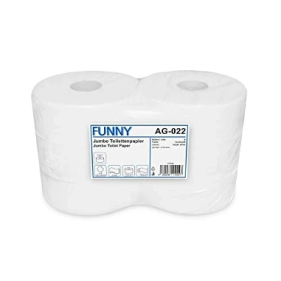 Abbildung von Funny Jumbo Toilettenpapier 2 lagig hochweiß, Durchmesser circa 25 cm, 1er Pack (1 x 6 Stück)