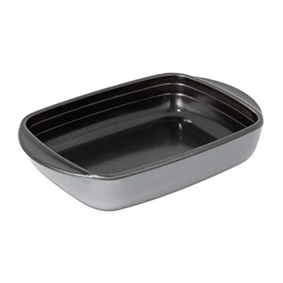 Abbildung von KUHN RIKON Easy Auflaufform aus Glas, beschichtet, 0,8 Liter, klein, bleibt nichts kleben, einfache und schnelle Reinigung, backofenfest bis 240 Grad