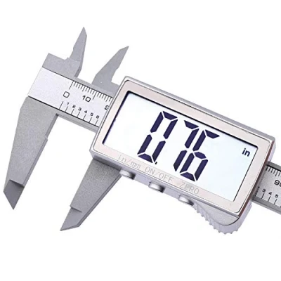 Abbildung von KATSU Digitaler Messschieber 150mm, 6&quot; großes Display Britische und metrische Einheiten Bruchkonvertierung Elektronisches Nonius Messwerkzeug aus Kohlefaser in Kunststoffkoffer 40141566