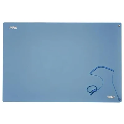 Abbildung von Weller T0051403699 Antistatische ESD Premium Tisch Lötmatten Set, 900 x 600 mm, Blaue Lötmattensatz