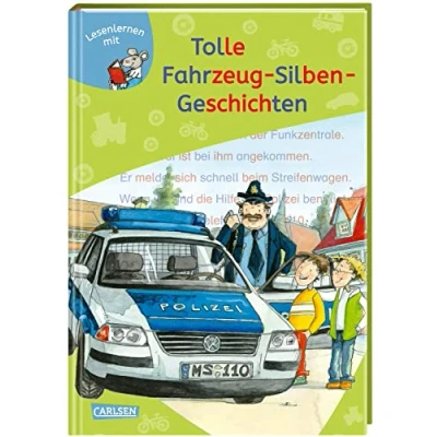Abbildung von LESEMAUS zum Lesenlernen Sammelbände: Tolle Fahrzeug Silben Geschichten: 3 Geschichten in 1 Band Lesetexte mit farbiger Silbenmarkierung