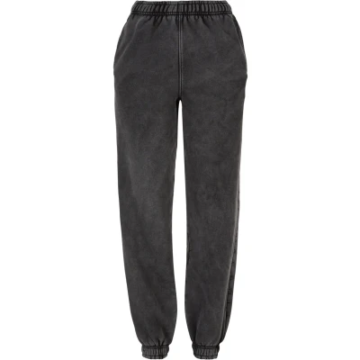 Abbildung von Urban Classics HIGH Waist Stone Washed Jogginghose, Damen, Größe: 4XL, Black