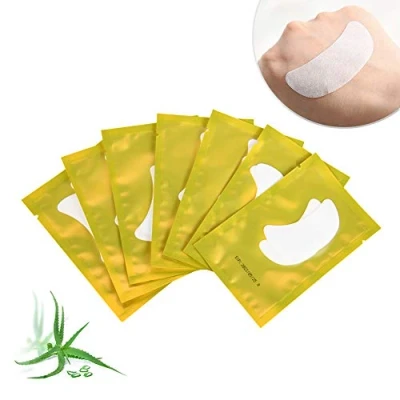 Abbildung von 50 Paare Augenpads für Wimpernverlängerung Wimpern Pads Bootsform Augen Patches Pad Zubehör Under Eye for Eyelash Extensions Lunamoon (Golden Boat)
