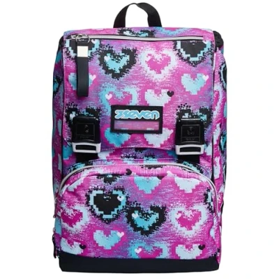 Abbildung von INVICTA BARLY Rucksack aus nachhaltigem Stoff, Praktisch &amp; Unisex, kompakt, Büro, Reise, Arbeit, Studium, Backpack, Daypack, italienisches Design, zweifarbig rot/grau