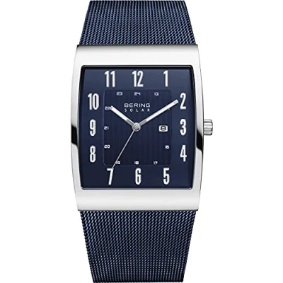 Abbildung von Bering Analog Solar Uhr, Herren, Größe: One Size, Silber