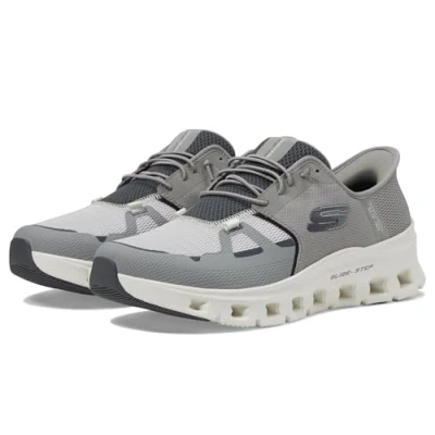 Abbildung von Skechers Glide Step Pro Herren Sneaker zum Reinschlüpfen, Grau/Anthrazit, 42 EU Weit