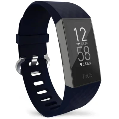 Abbildung von Digicharge Armband für Fitbit Charge 4 und 3, Armbänder Silikon Ersatzarmband Kompatibel mit 4/3 Riemen, Sport Damen &amp; Herren Auswahl an Farben Größen