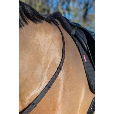 Abbildung von LeMieux Teugels Arika Soft Rubber with Stopper Braun/Silber Warmblut