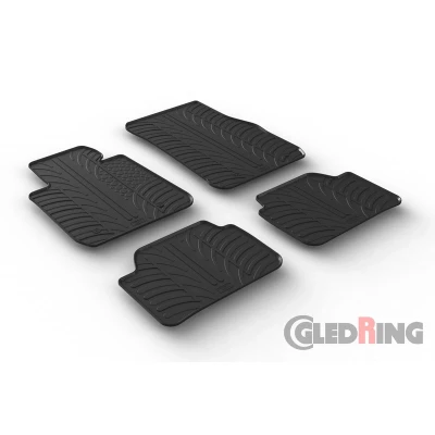 Abbildung von Gledring 0349 Fußmattensatz Gummi vorne und hinten 4 schwarz 750mm 550mm BMW: 1 Hatchback, Hatchback