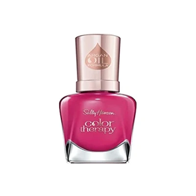 Abbildung von Sally Hansen Color Therapy Nagellack mit Arganöl Pampered In Pink, sofort pflegender Farblack glänzendem Finish, Nr. 290, 1 x 14 ml
