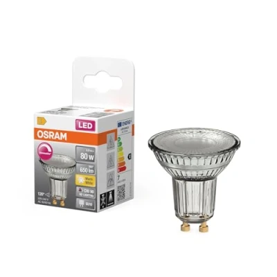 Abbildung von OSRAM LED Spot Reflektor Superstar PAR16 80 dimmbar, 2700 K warmweiß, 6,9 W, GU10, 120, 650 lm, 15.000h, für Spotbeleuchtung, Flächenlicht, Wohnräume