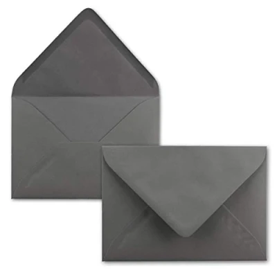 Abbildung von Briefumschläge in Anthrazit Grau/Dunkelgrau 25 Stück DIN C5 Kuverts 22,0 x 15,4 cm Nassklebung ohne Fenster Weihnachten, Grußkarten Serie FarbenFroh