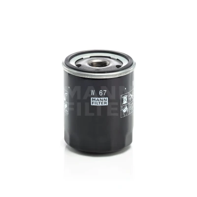 Abbildung von MANN FILTER W 67 Ölfilter M 20 X 1.5 mit einem Rücklaufsperrventil Anschraubfilter MITSUBISHI: COLT 6, Lancer 8 Limousine, 8, HONDA: JAZZ 4