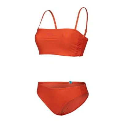 Abbildung von Arena Damen Women&#039;s Team Stripe Bandeau Bikini, Calypso Coral, XL EU