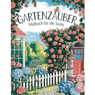 Abbildung von Gartenzauber Malbuch für die Seele: Zauberhafte Gartenmotive zum Ausmalen Erwachsene ideal Entspannung, Stressabbau und kreative Auszeiten