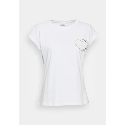 Abbildung von Lascana Heart Tshirt print, Damen, Größe: 32/34, White