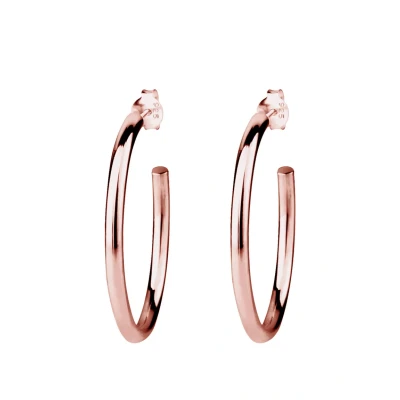 Abbildung von Elli Creolen Basic Klassisch Ohrringe Rose goldcoloured, Damen, Größe: One Size, gold coloured